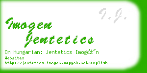 imogen jentetics business card